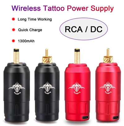 Bateri Tatu Hayat Panjang 1300 MAh Antara Muka RCA/DC Mudah Alih